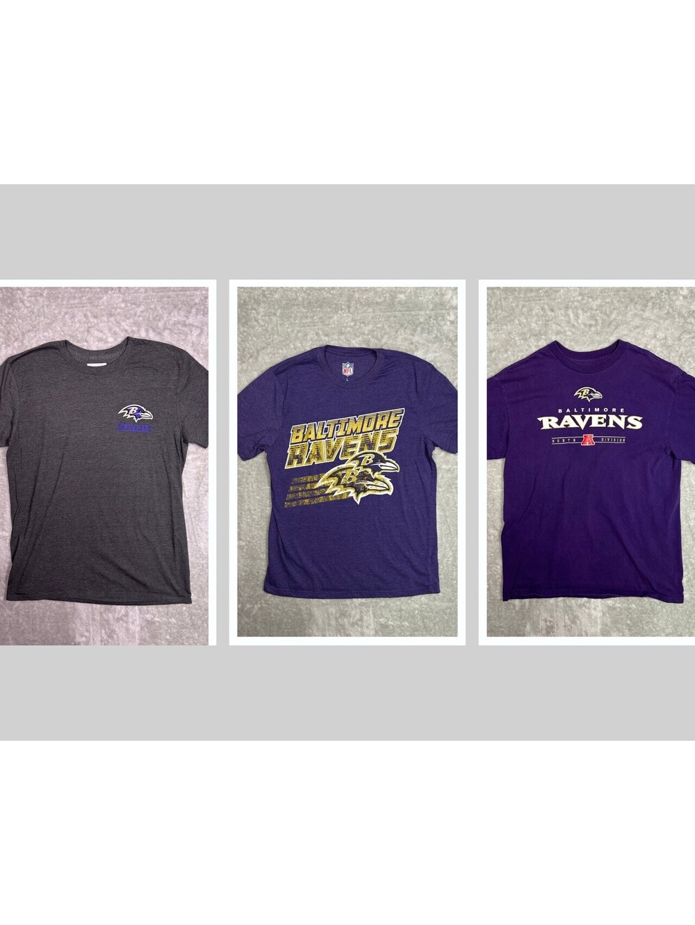 NFL Baltimore Ravens NFL T-Shirt Men's Size Large Bundle Lot of 3